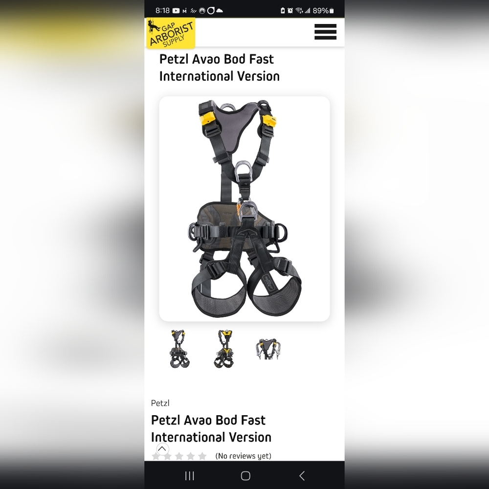 Petzl avao bod harness